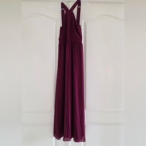 Lulu's Deep Wine Sleeveless Gown